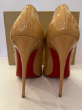 Pre Loved Christian Louboutin So Kate 120 Nude Patent Leather UK 5.5 (New)