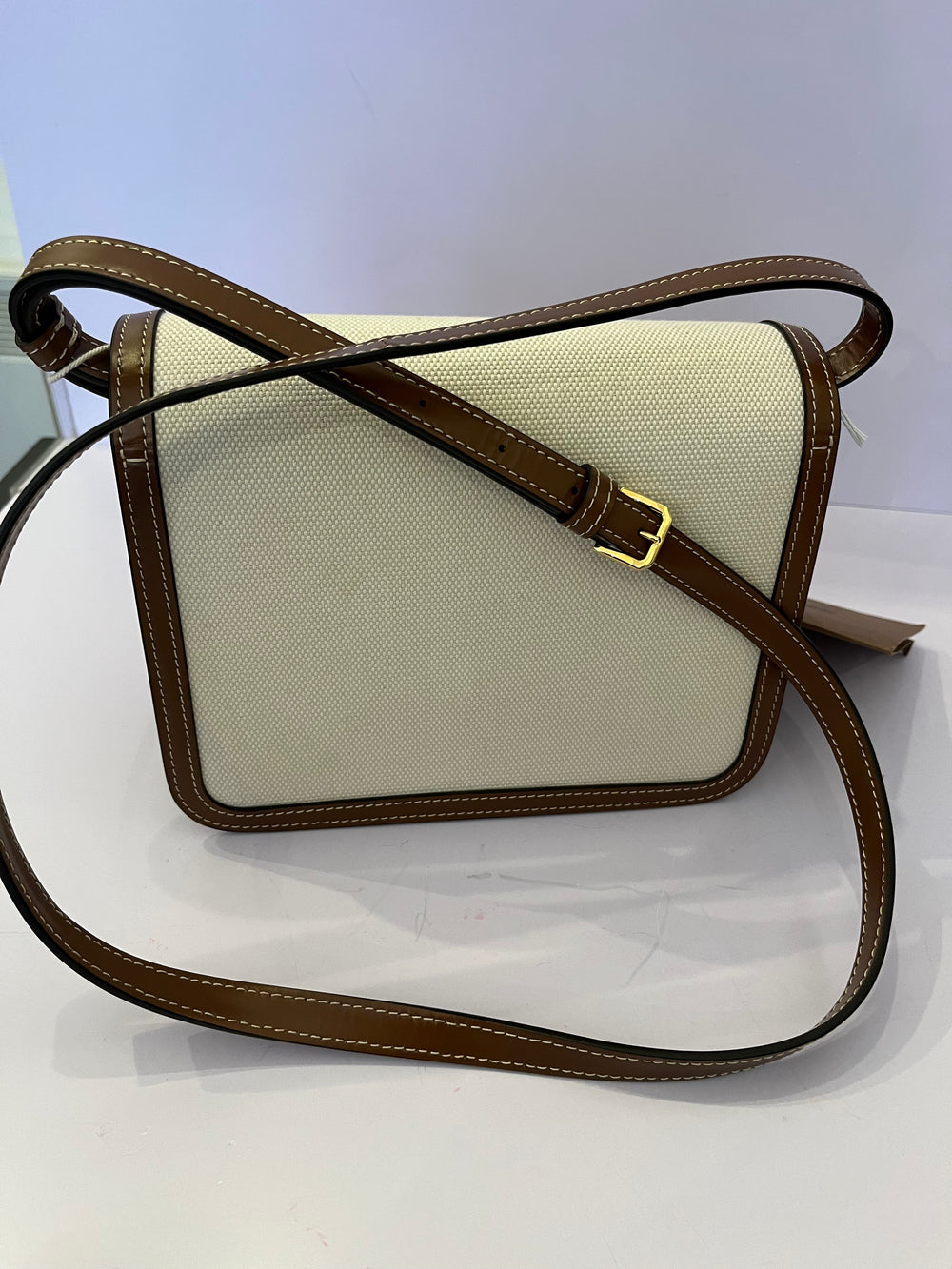 Pre Loved Burberry TB Canvas & Leather Crossbody Bag (As New)