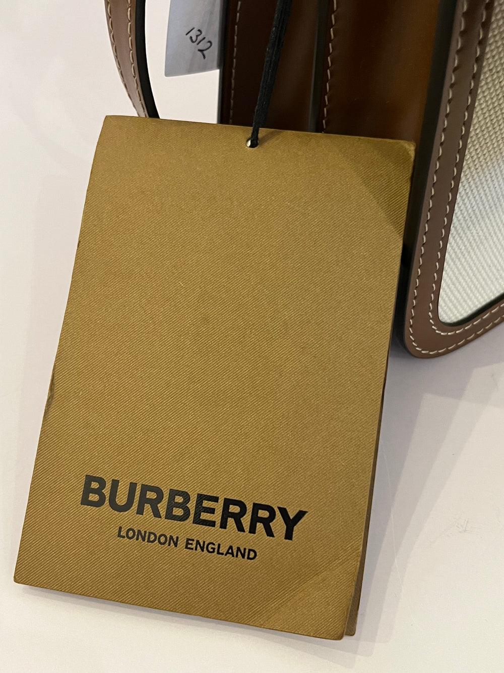 Pre Loved Burberry TB Canvas & Leather Crossbody Bag (As New)