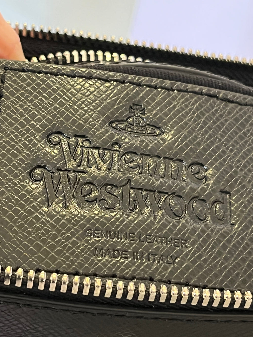 Pre Loved Vivienne Westwood Black Saffiano Leather Kent Executive Pouch