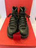 Pre Loved Valentino Black Leather Combat Boots  uk5.5