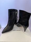 Pre Loved Leather Patch Ankle Boots uk7 (New)