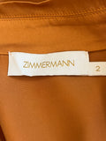 Pre Loved Zimmerman Amber Silk Wrap Dress size 2 fits uk12