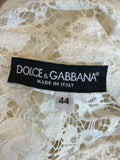 Pre Loved Dolce & Gabbana Ivory Lace Dress size 44 uk 12 (Excellent)