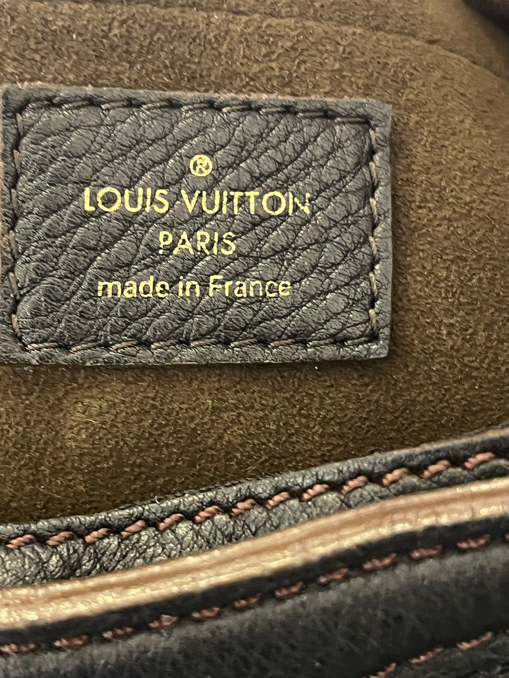 Order for Ashley Pre Loved Louis Vuitton Black Mahina Leather Shoulder Bag
