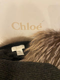 Pre Loved Chloe Grey Fur Scarf