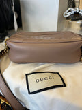 Gucci Black GG Marmont Camera Bag in Beige