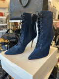 Manolo Blahnik Dancehall Dark Denim Boots UK7