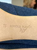 Manolo Blahnik Dancehall Dark Denim Boots UK7