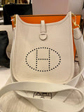 Hermes Mini Evelyne 16 in Craie Clemence Leather (new)