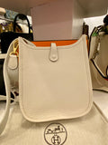 Hermes Mini Evelyne 16 in Craie Clemence Leather (new)