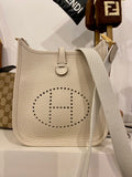 Hermes Mini Evelyne 16 in Craie Clemence Leather (new)
