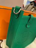 Hermes Mini Evelyne 16 in Bambou Amazone Taurillon Clemence Leather (new)