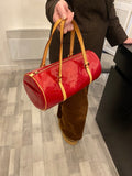 Louis Vuitton Vintage Belmont in Monogram Vernis Red Shoulder Bag