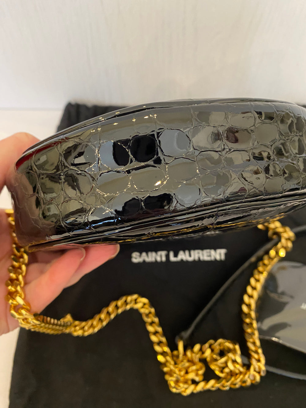 Ysl Bag Croc Embossed